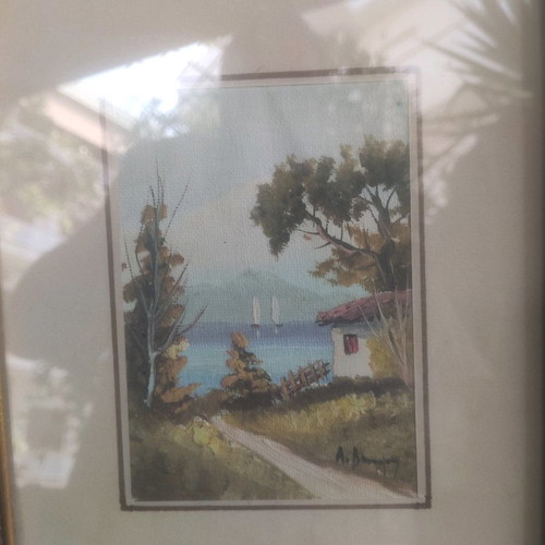 Watercolors used, pack of 4 framed with glass