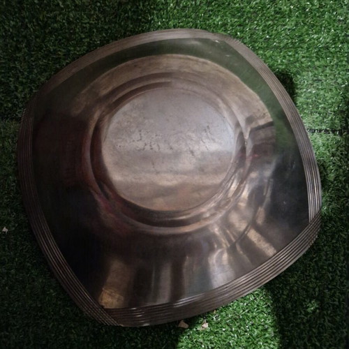 Inox serving platter like new, 25x25 cm