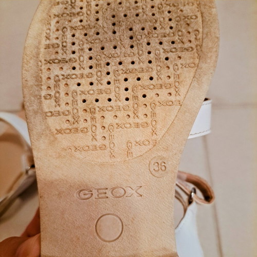 Geox Karly anatomical white sandals, size 36