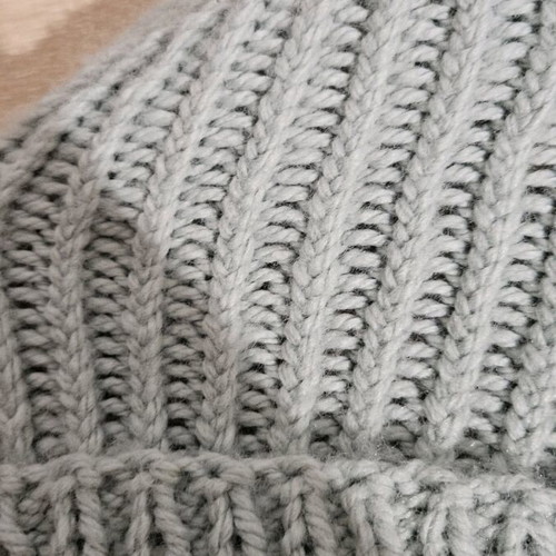 Handmade blue-green knit cap new