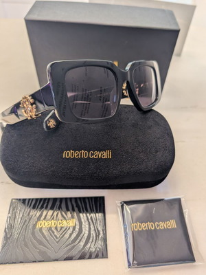 Roberto Cavalli Γυναικεία Γυαλιά Ηλίου με Μαύρο Κοκκάλινο Σκελετό και Γκρι Φακό καινούργια