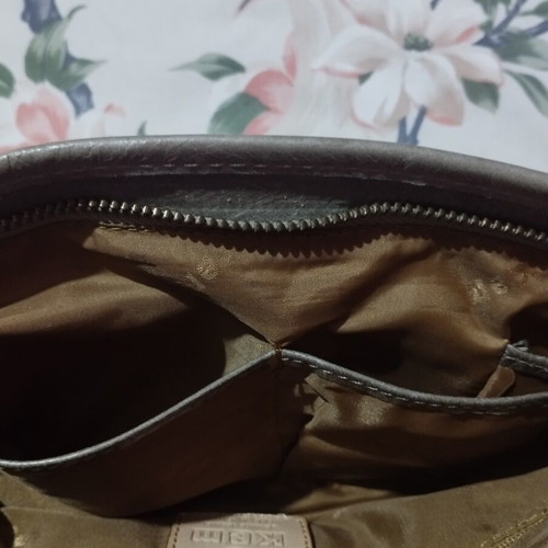 KEM leather handbag like new, grey