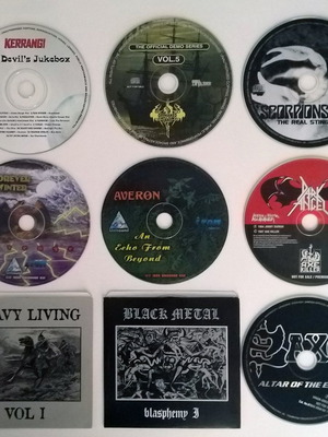 Πακέτο Metal CDs μεταχειρισμένα από περιοδικά των 90s, 9 τεμάχια