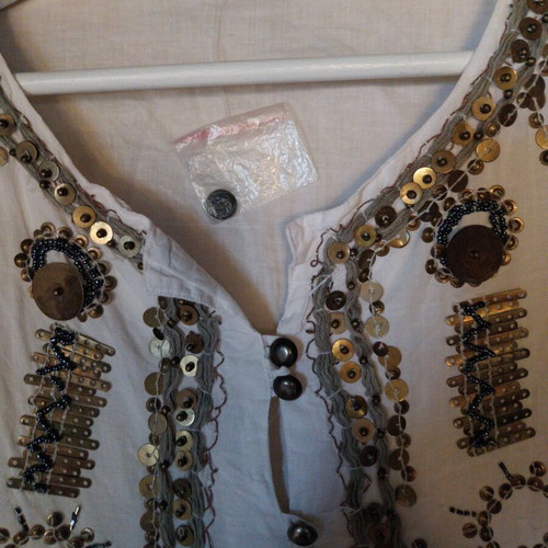 Izzy women's Indian shirt like new, white, size M
