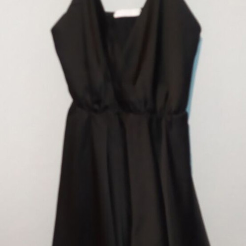 One-piece satin jumpsuit like new, black