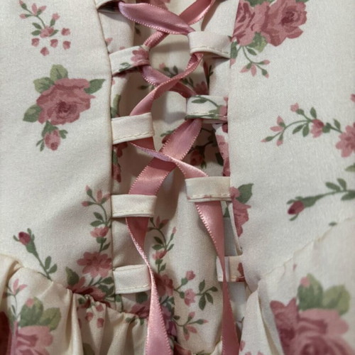 Shein Cottagecore Coquette Φόρεμα S Νέο Φλοράλ με Κορσέ