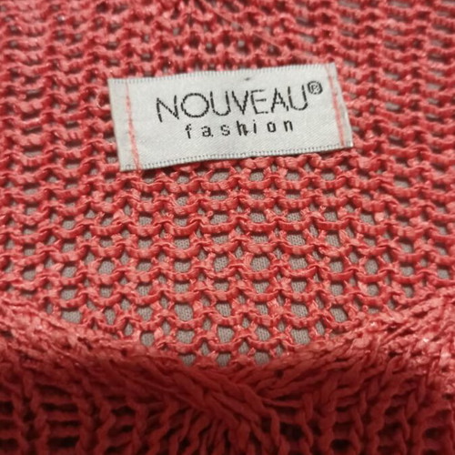 Knitted summer sweater coral color size S like new