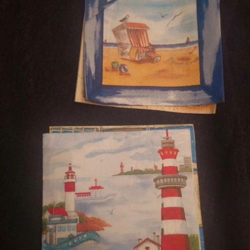 Napkins with summer theme like new for decoupage