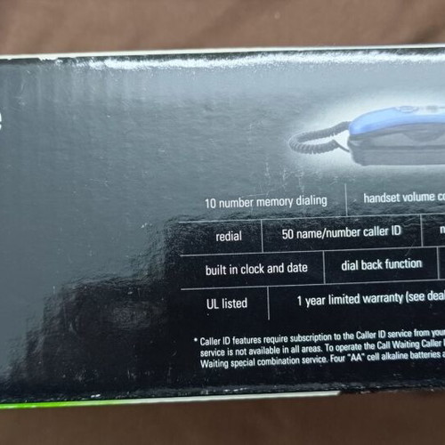 General Electric GE Slim Line phone new, wired, black