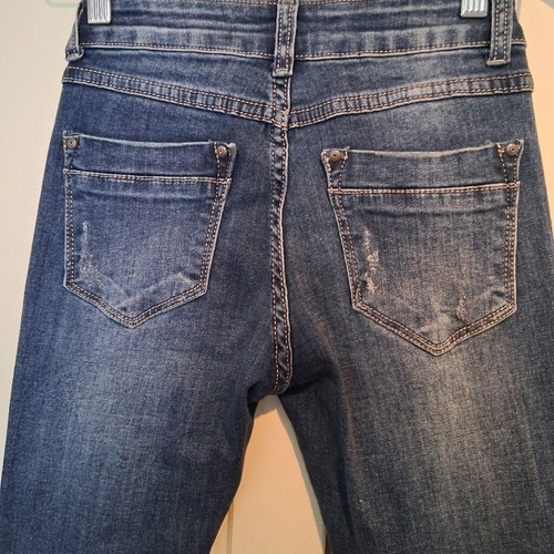 Jeans Small with black sequins and rhinestones, like new