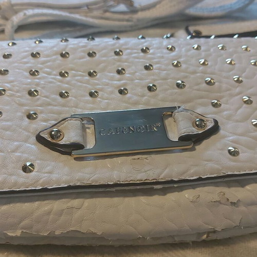 Café Noir crossbody bag used, white with long and short strap