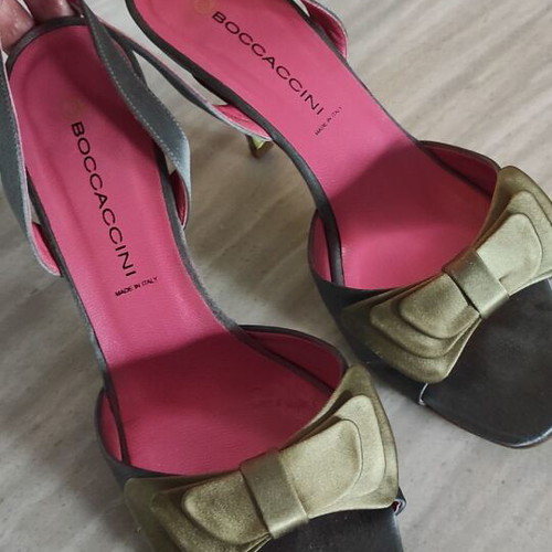 Branded sandals used, size 39.5, blue and green