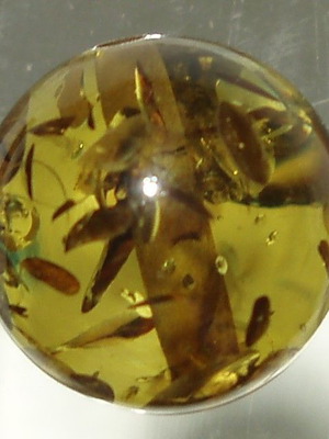 Authentic Baltic amber processed, pierced 15.60mm, like new