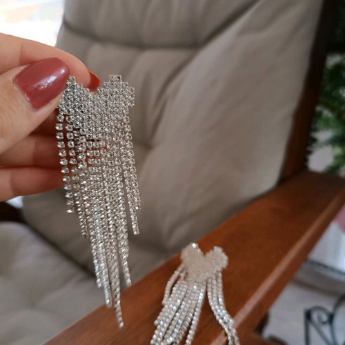 Earrings new, silver