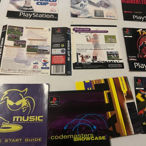 PlayStation (PS1) manuals, covers and inserts used, bundle