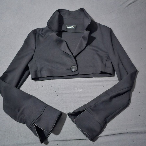 Paranoia black bolero jacket with black details