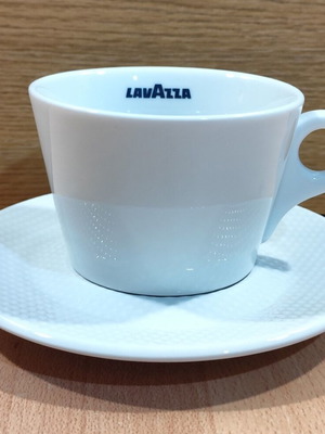 Lavazza Espresso διαφημιστική κούπα για cappuccino με πιατάκι