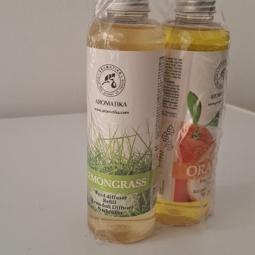 Aromatika Reed Diffuser Refill Set Orange & Lemongrass 2x200ml new sealed