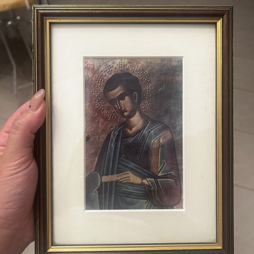 Vintage framed icon used
