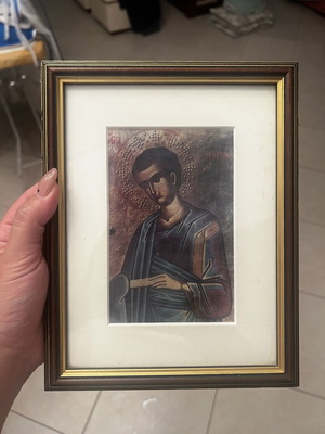 Vintage framed icon used