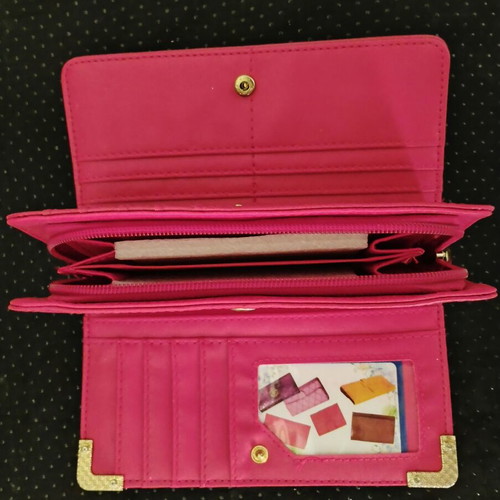 Wallet new, red with many compartments