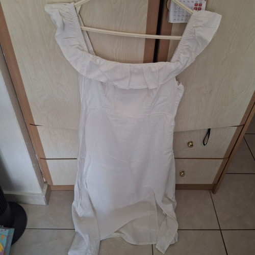 Linen dress small, used, white