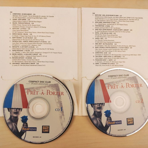 French music CD used, set of 2 discs