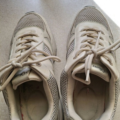 S.Oliver sneakers women's used, size 39, beige/white