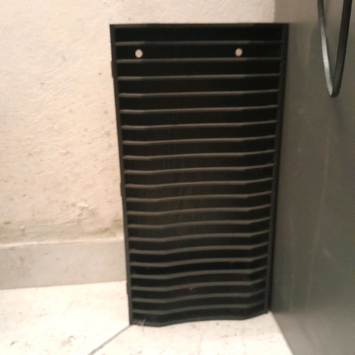 DVD case used for 21 discs plastic with wooden back black