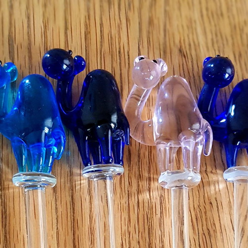 Glass drink stirrers collectible, pack of 12, new