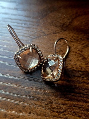 Silver gold-plated earrings like new