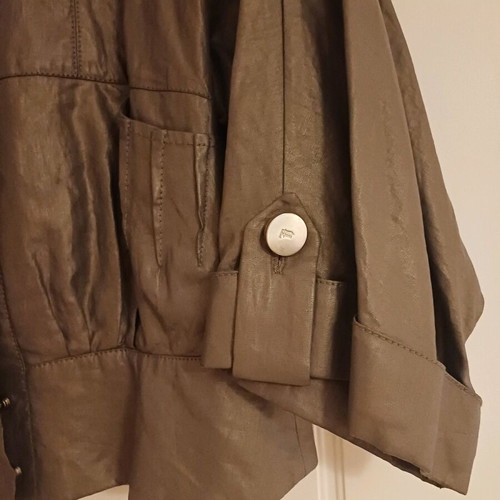 Trussardi jacket khaki shiny size M/L like new