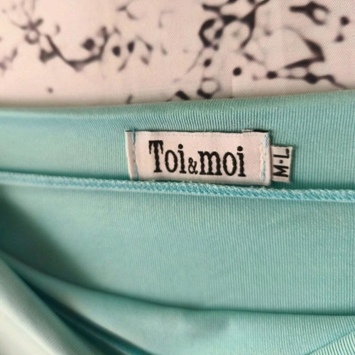 Toi Moi spring blouse like new, size S, blue turquoise