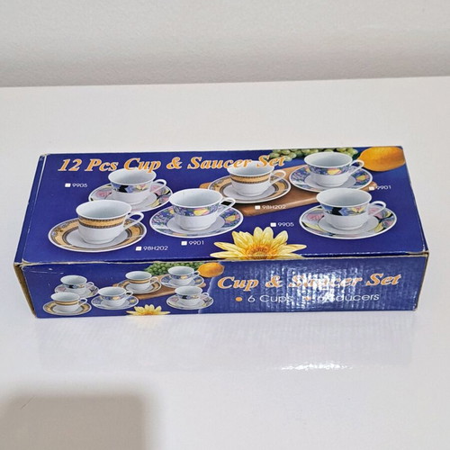 Set of 12 cups and saucers new
