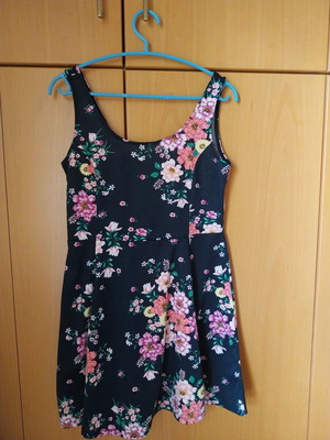 Summer dress floral short, like new, H&M, size L