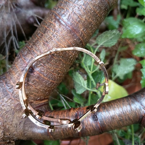 Steel bracelet used gold-colored that does not tarnish