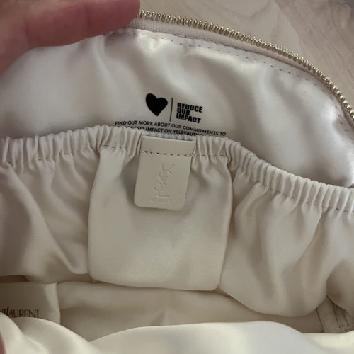 Yves Saint Laurent Beauté cosmetic bag new, beige