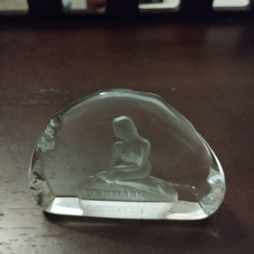 Crystalex Crystal Paperweight Little Mermaid handmade, like new