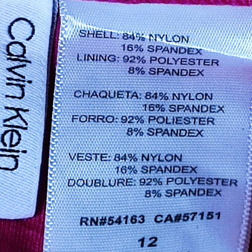 Calvin Klein one-piece swimsuit new, size 12, fuchsia with gold details