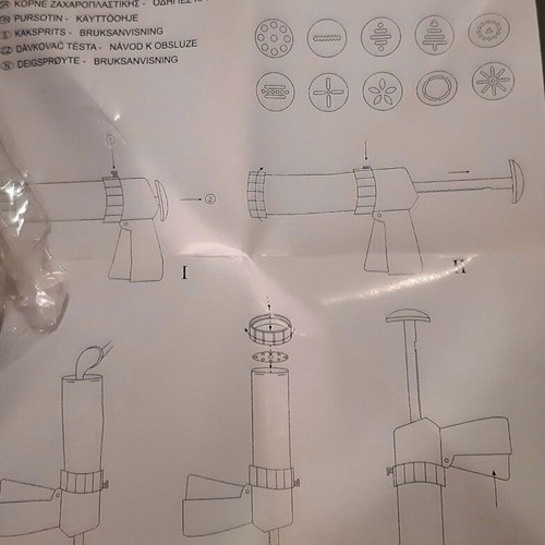 Pastry gun cornet cookie maker stainless steel new
