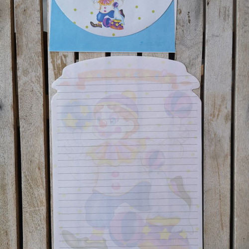Clown stationery set used