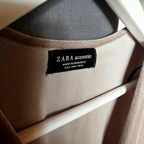 Zara bodysuit used pink velvet size M
