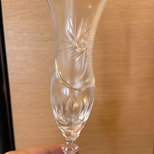 Vintage crystal glass set like new, 5 types x 6 pieces