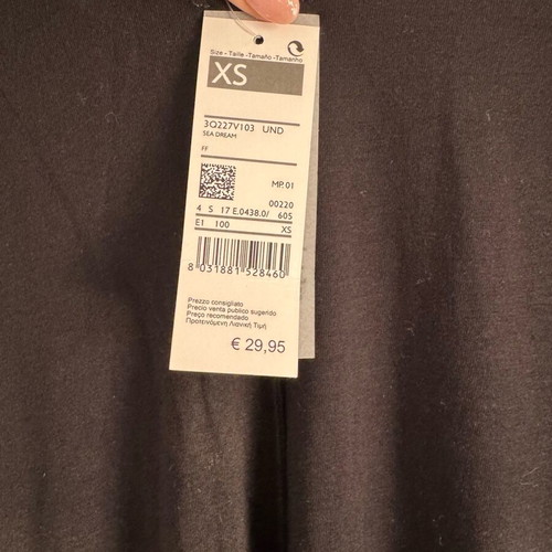 Benetton black dress with pockets new, XS loose fit