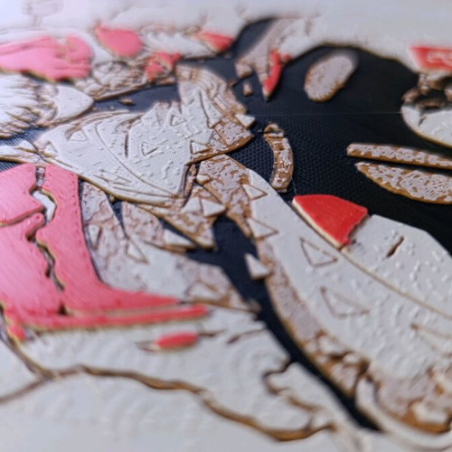 Embossed 3D Art Print Demon Slayer Zenitsu new