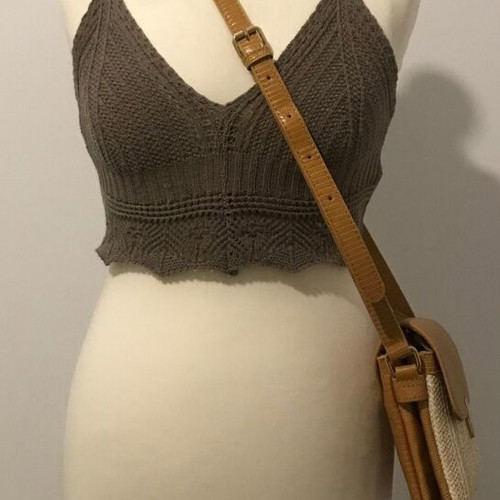 Jenny Fairy crossbody bag new, beige, synthetic leather and straw