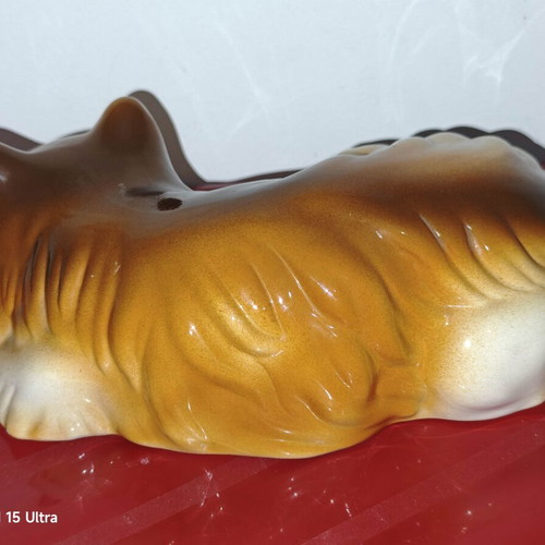 Vintage Large Ceramic Cat 30cm decorative figurine