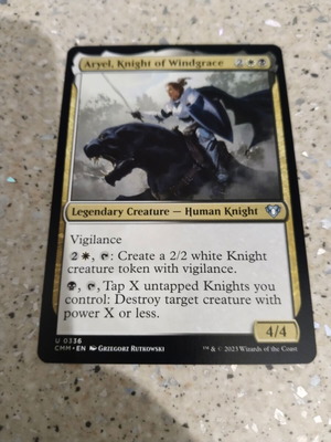 Magic the Gathering Aryel Knight of Windgrace κάρτα καινούργια