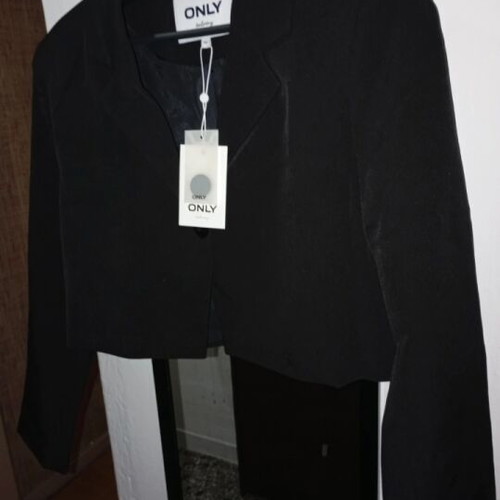Crop blazer women's L black Only new
