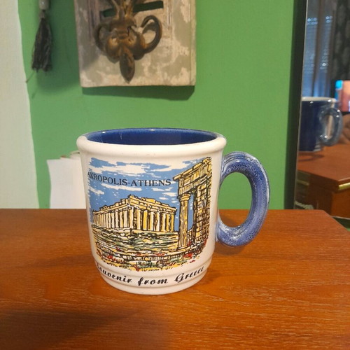 Souvenir mug Acropolis Athens old
